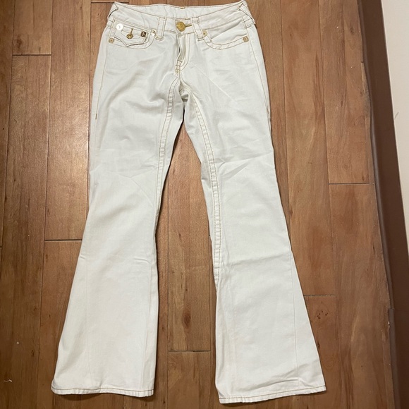 NWOT True Religion Low Waist Bootcut Jeans White - Picture 6 of 7